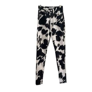 WeWoreWhat Stiletto Slit Skinny Animal Print denim ladies size 25 ladies Revolve